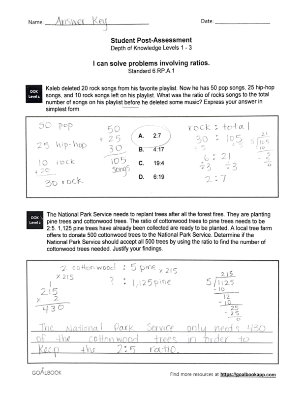 6.RP.1 Understand and Describe Ratios Math Ratios