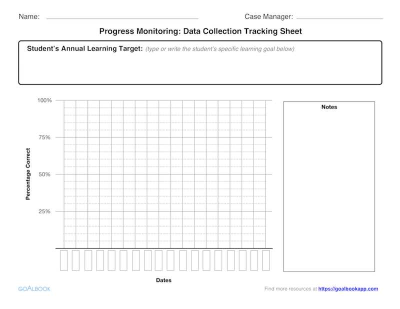 Chart For Students To Monitor Progress