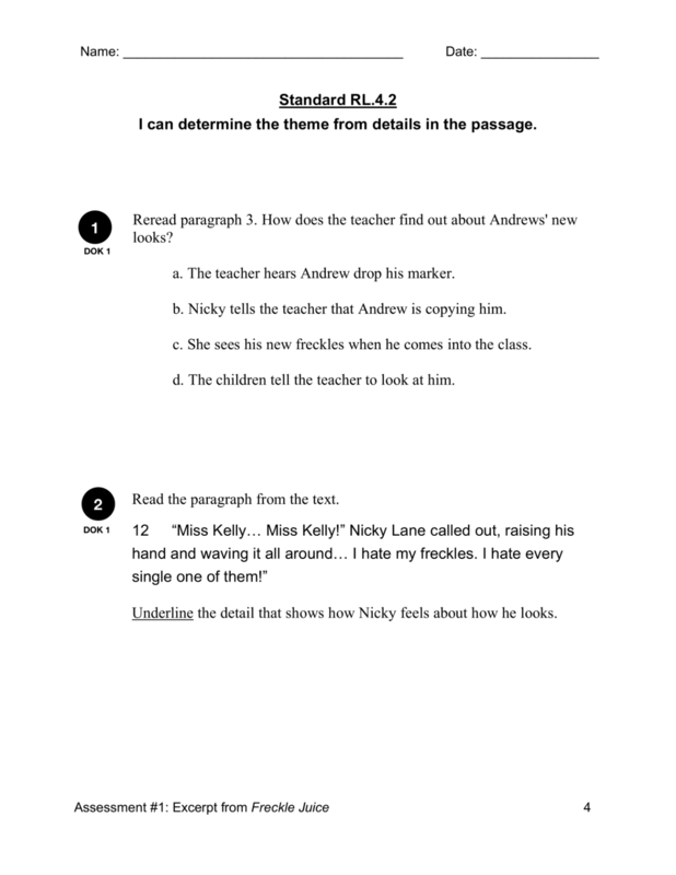 RL.4.2 Determine Theme | Reading: Literature | 4th Grade | Goalbook