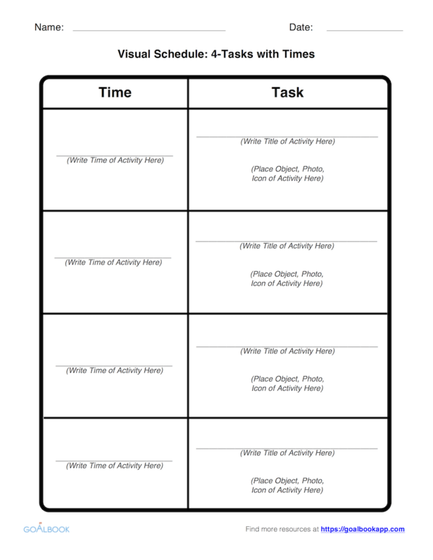 Visual Task Schedule | UDL Strategies